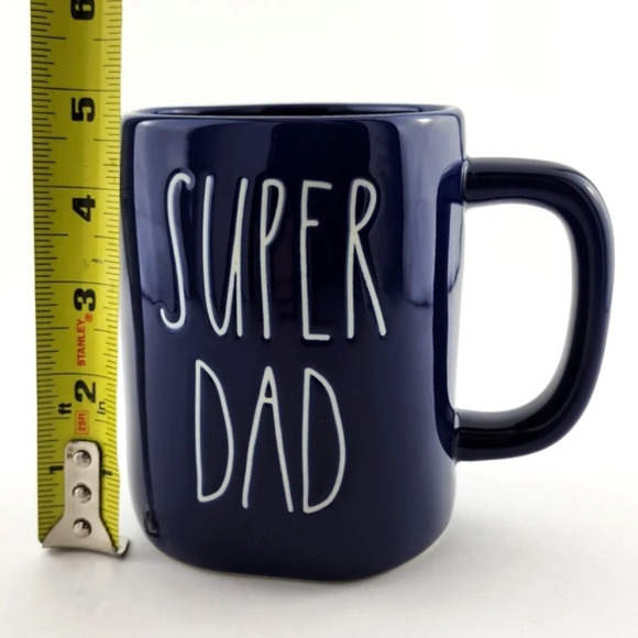 ⭐️2/ $50⭐️ Rae Dunn Artisan Coffee Mug Glossy  Blue Large Letters SUPER DAD - Picture 10 of 10